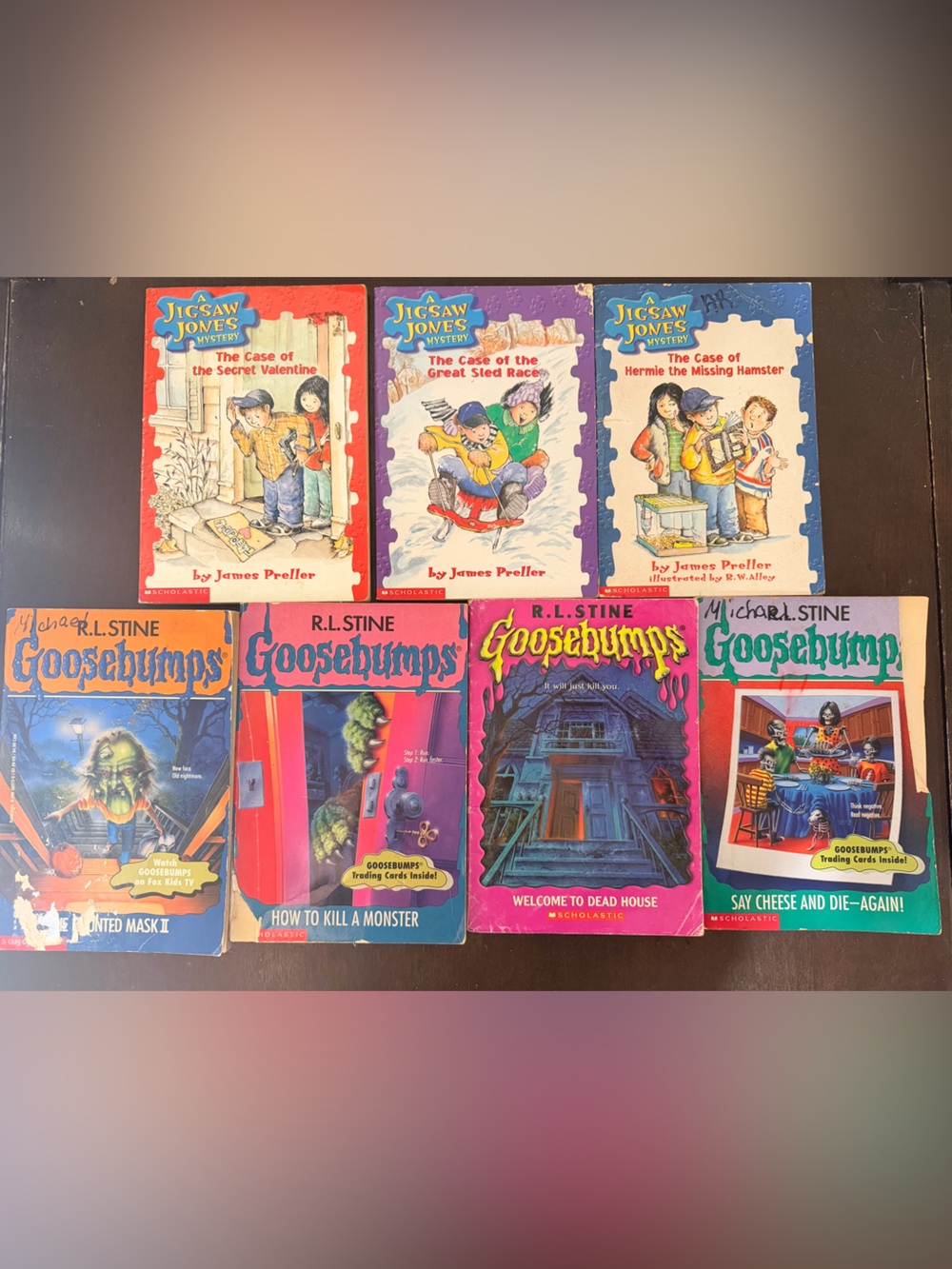 Goosebumps by R.L. Stine & A Jigsaw Jones Mystery by James Preller Book Bundle